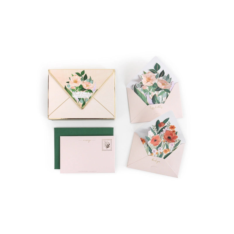 Floral Envelope | Assorted 8 Pop-up Card Set