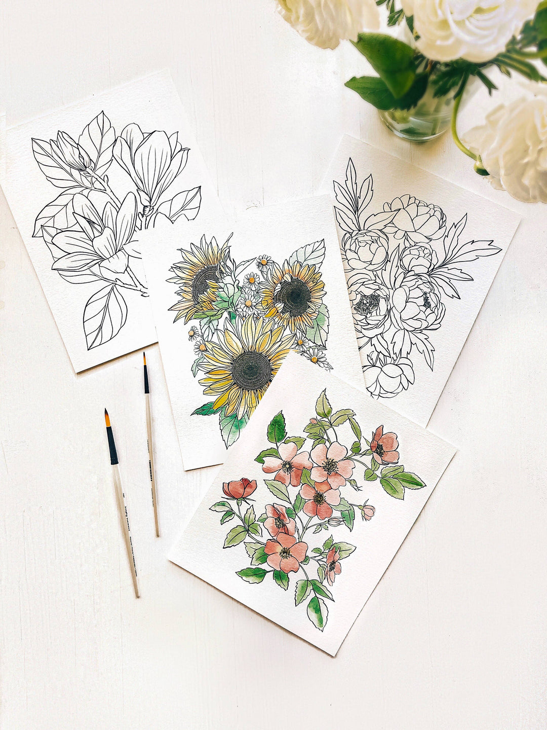 Garden | Watercolor Coloring Kit