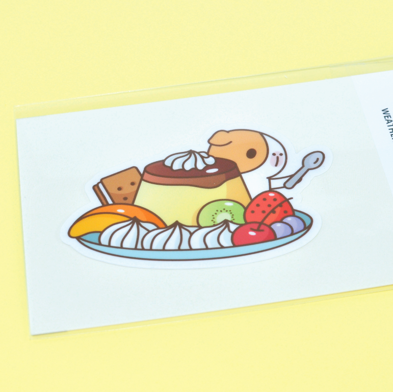 Bubu and Japanese Pudding | Vinyl Sticker