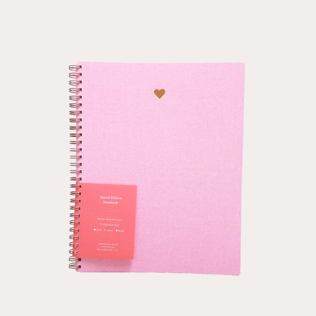 Blossom Pink Heart Lined Workbook | Limited Edition