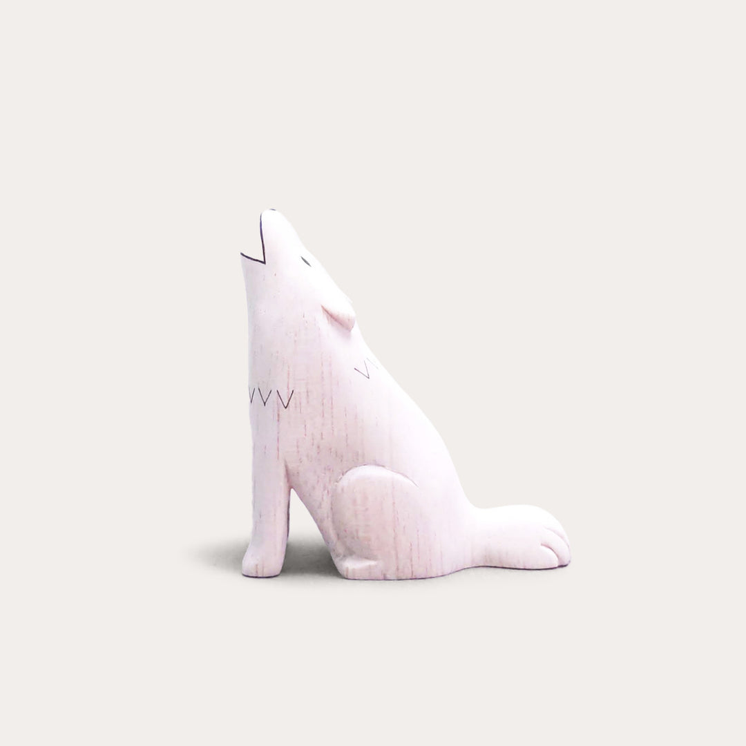 Wolf Wooden Animal | Sitting