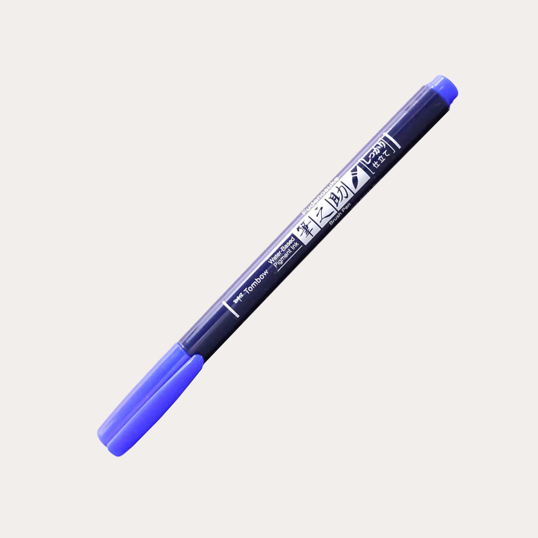 Tombow Fudenosuke Brush Pen - Hard - Blauw Tombow Fudenosuke Brush Pen - Hard - Blauw