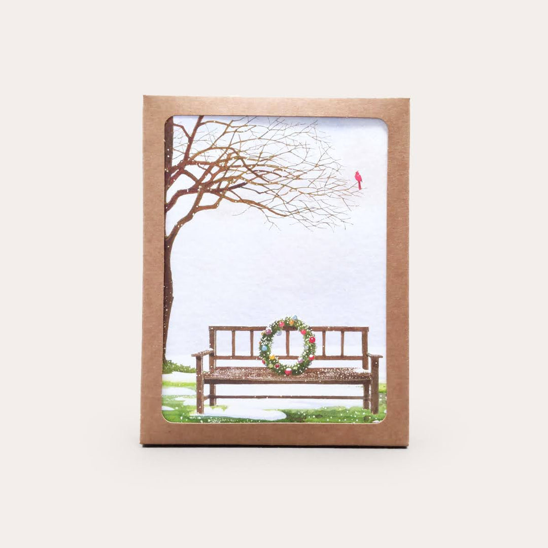 Snowy Wreath Holiday Card