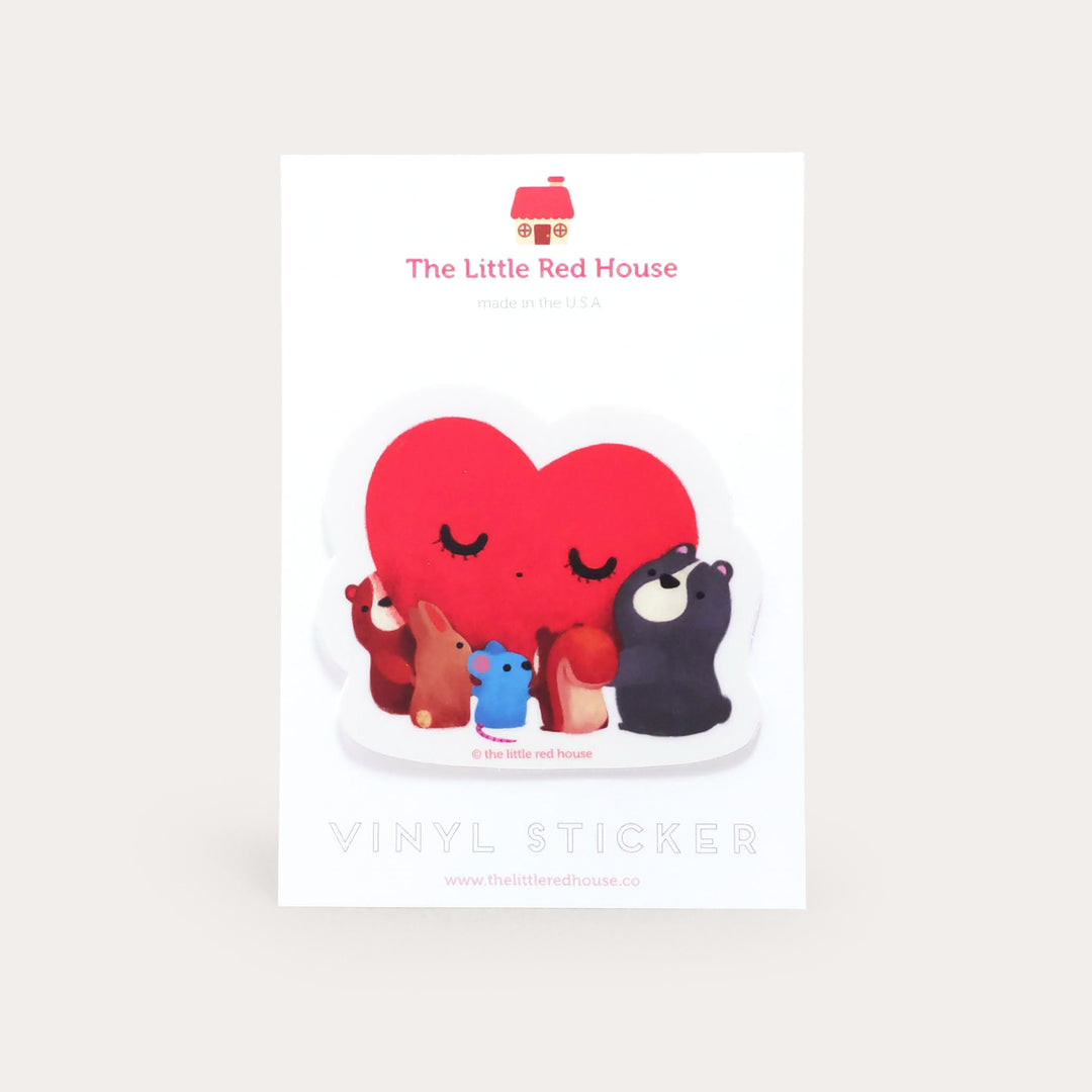 Heart Animal Friends | Vinyl Sticker
