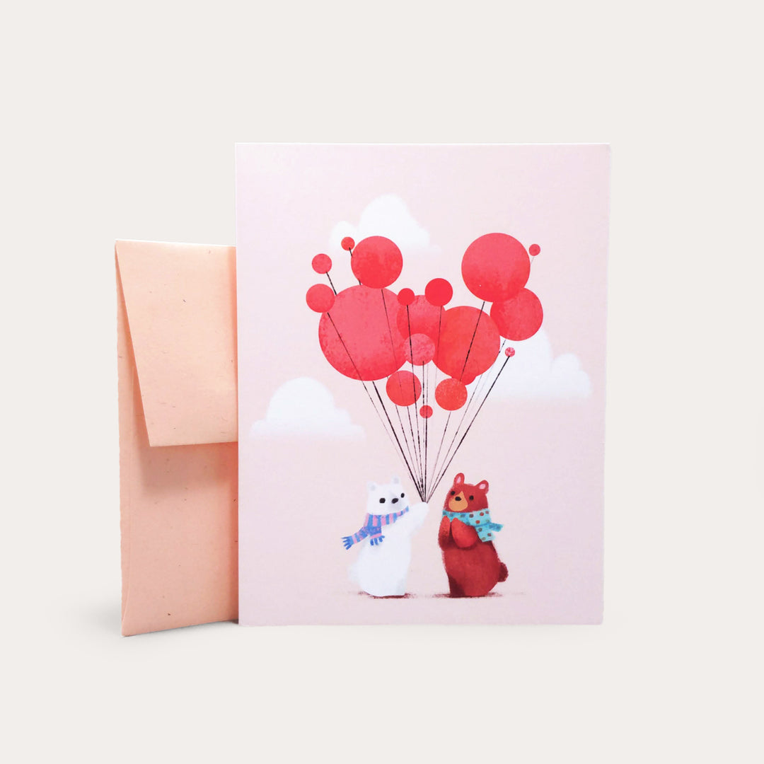 Bears Balloons | Greeting Card