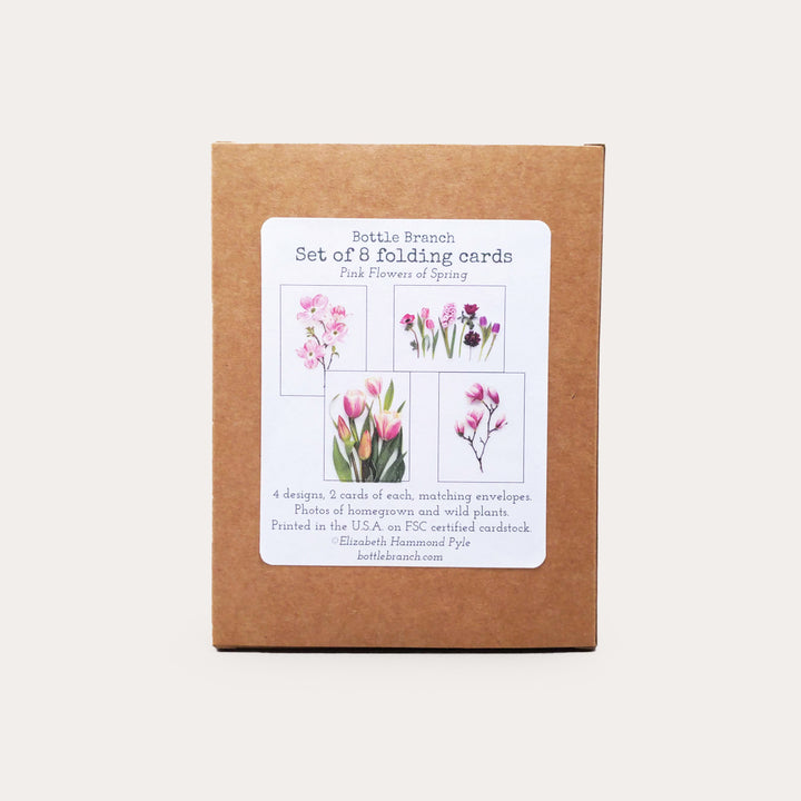 Pink Flowers of Spring | Assorted 8 Card Set