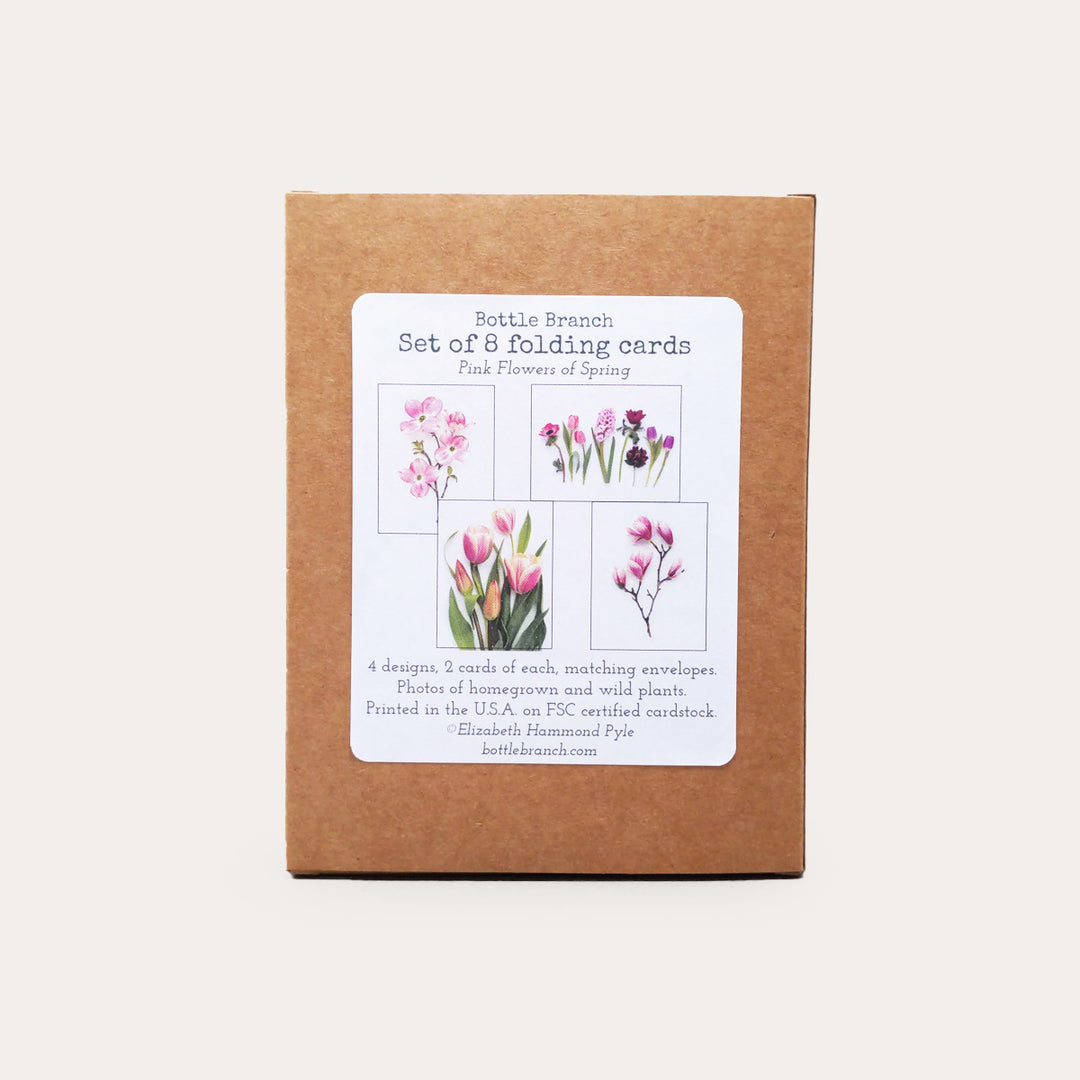 Pink Flowers of Spring | Assorted 8 Card Set