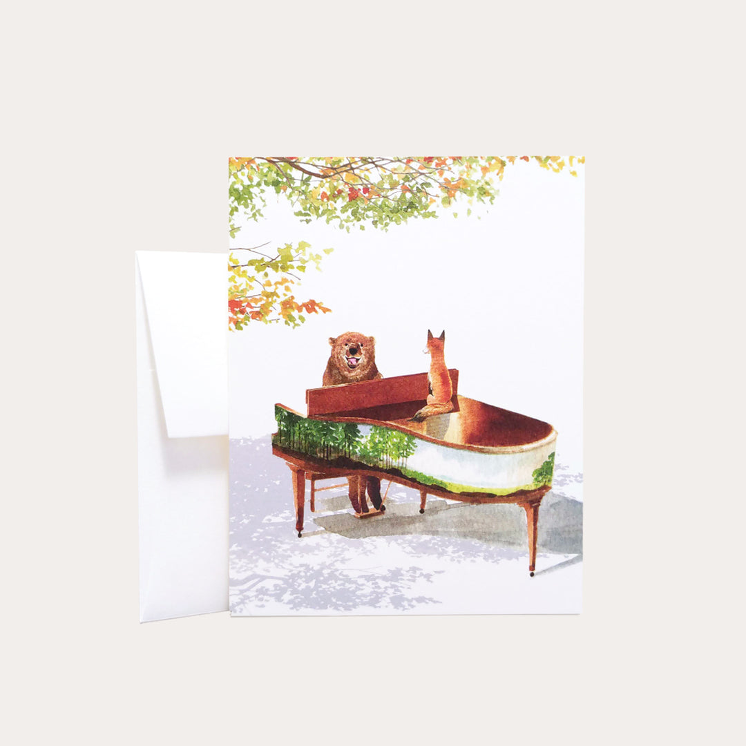 Piano Bear | Greeting Card