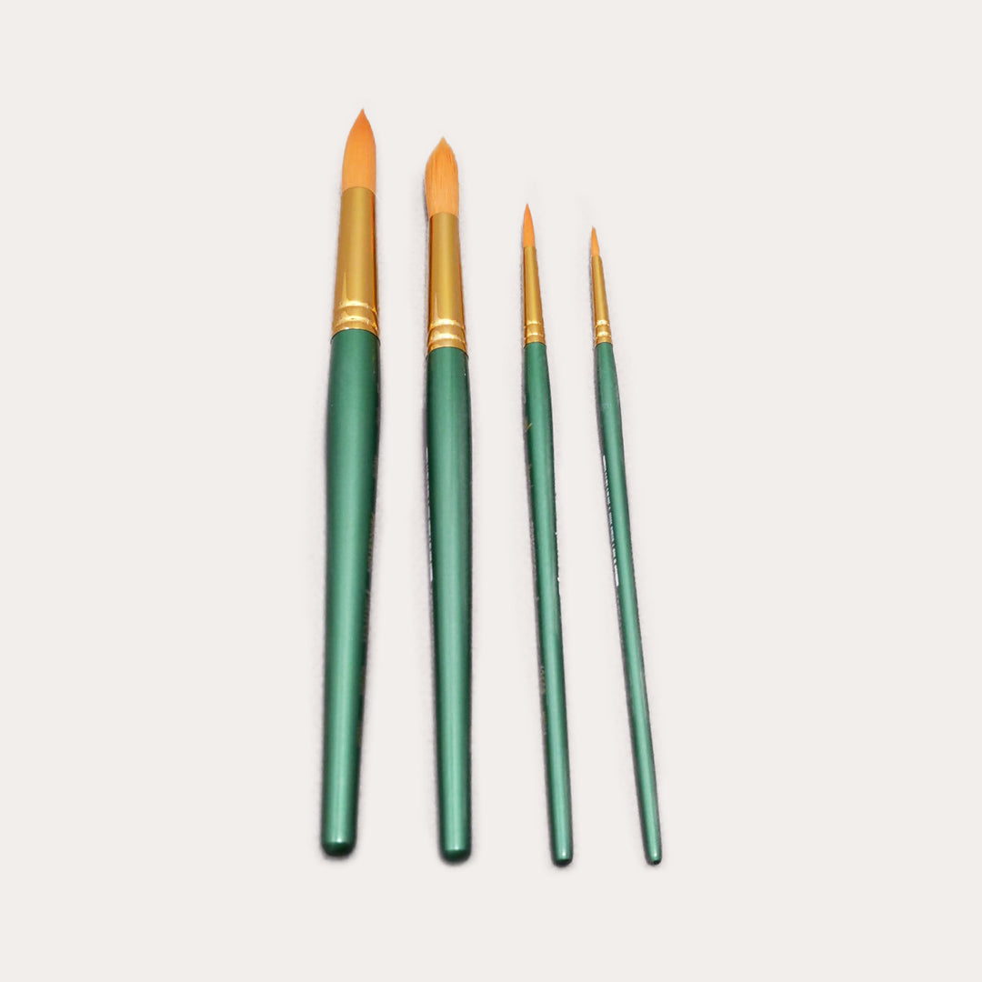 Round Golden Synthetic Brush | Lauren Series 4350