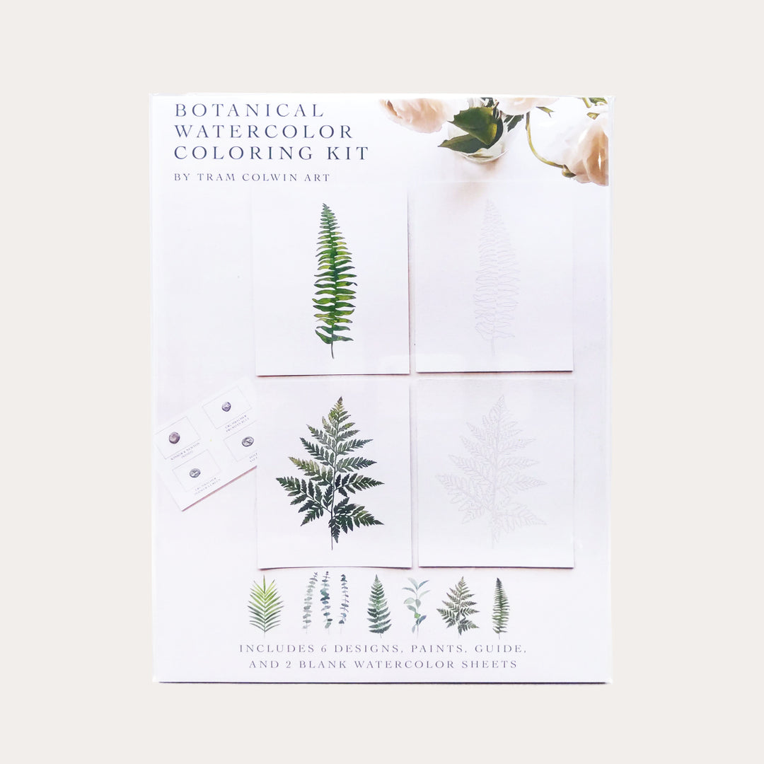 Botanical | Watercolor Coloring Kit
