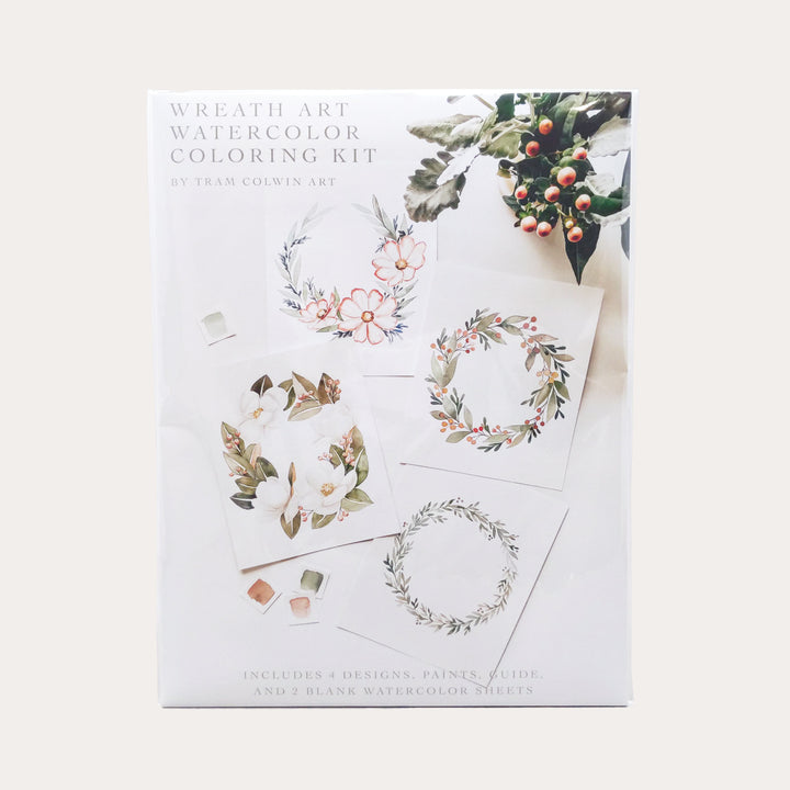 Wreath Art | Watercolor Coloring Kit