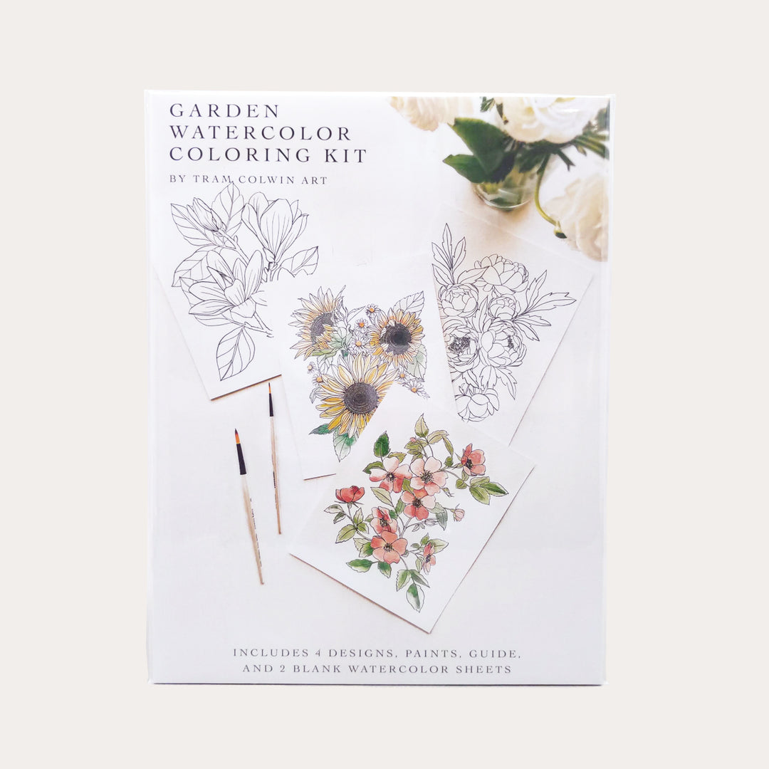 Garden | Watercolor Coloring Kit
