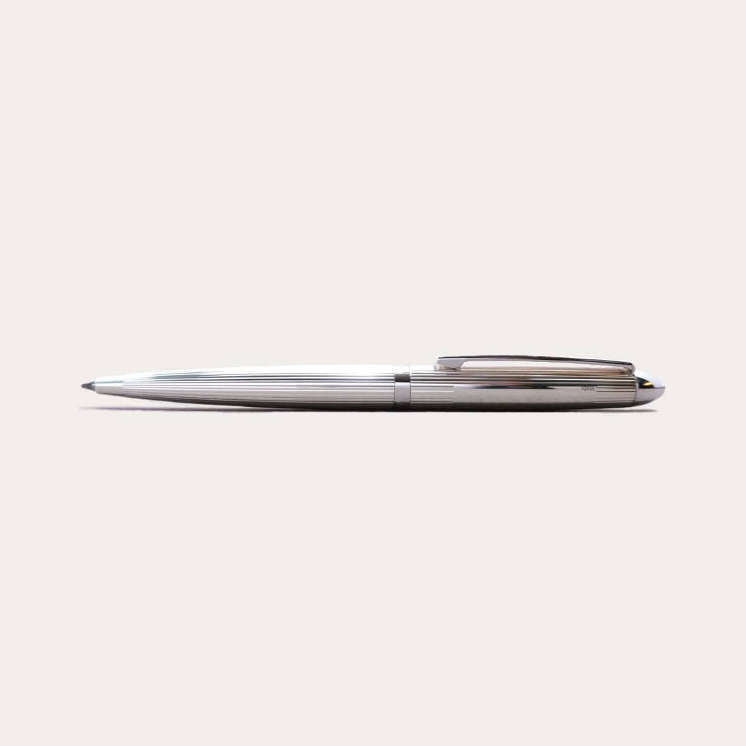 Pocket Sterling Silver Ballpoint Pen | Lines *