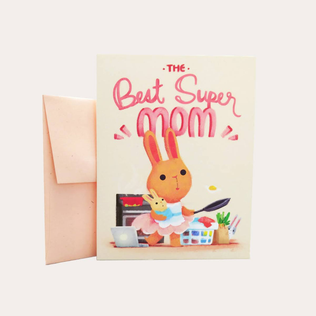 Best Super Mom | Greeting Card