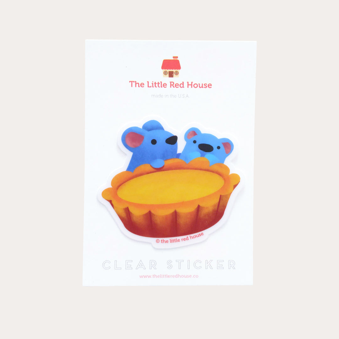 Mice Enjoying Egg Tart | Vinyl Sticker