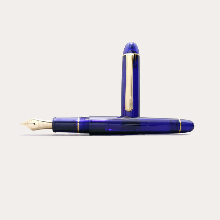 3776 Century Chartres Blue Fountain Pen with Gold Trim