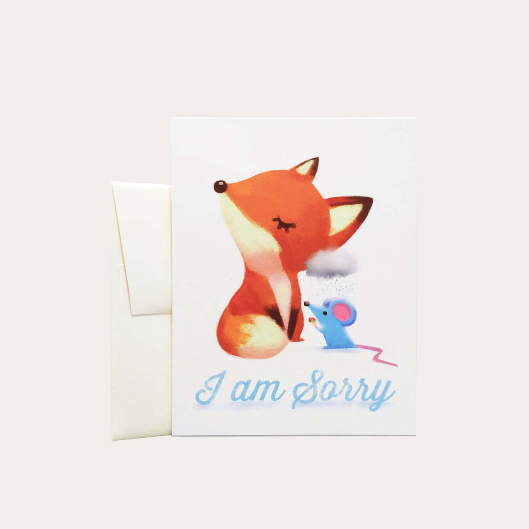 Fox and Mouse Sorry | Greeting Card