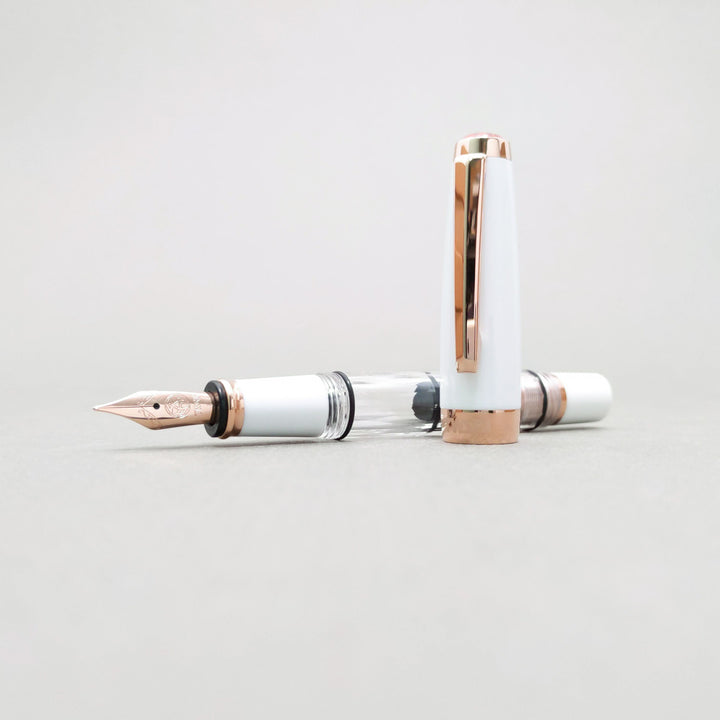 Diamond Mini Fountain Pen | White Rose Gold v2