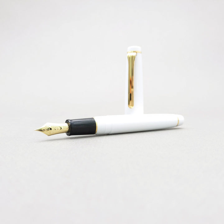 Pro Gear Slim Fountain Pen | White with Gold Trim *