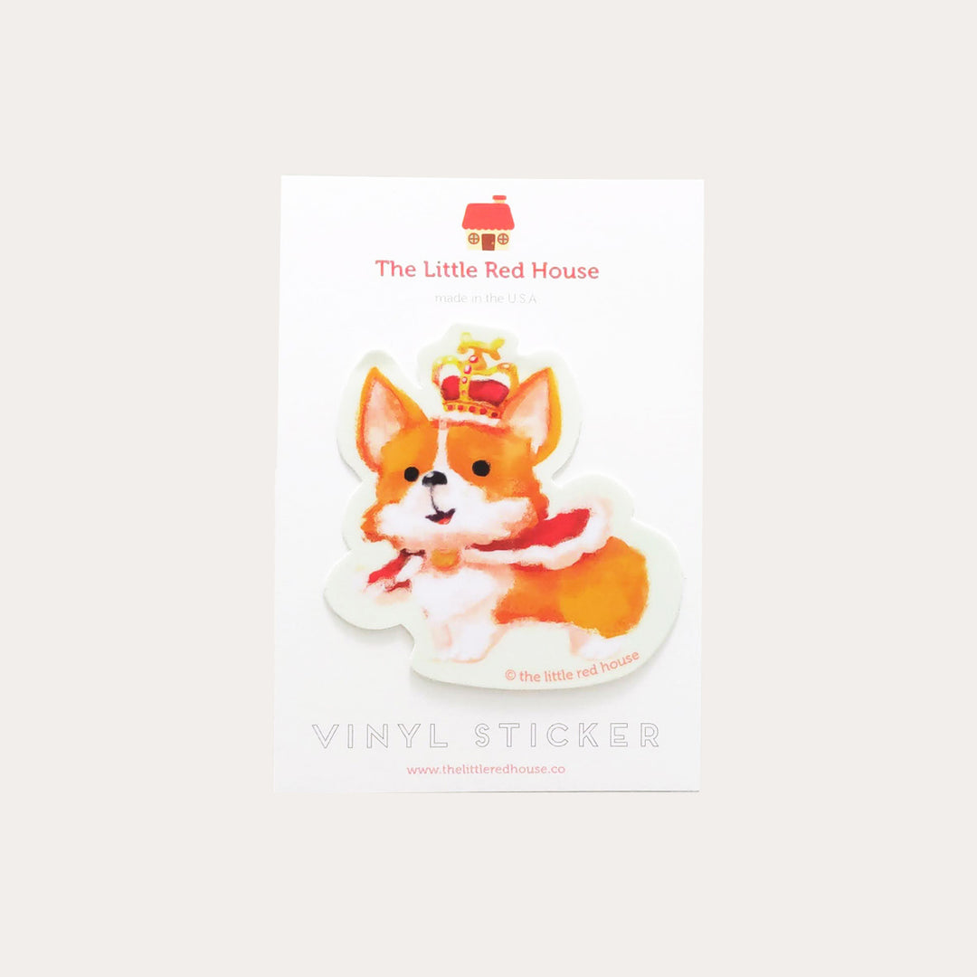 Royal Corgi Vinyl Sticker