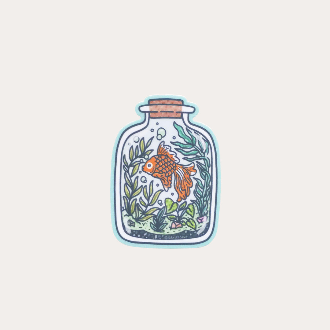 Aquatic Goldfish Terrarium | Vinyl Sticker