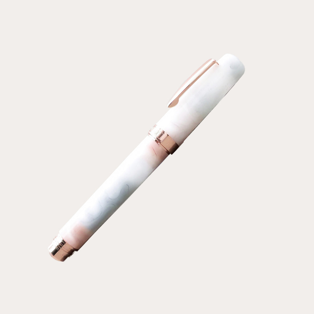 Bohemian Art Fountain Pen | White Rose