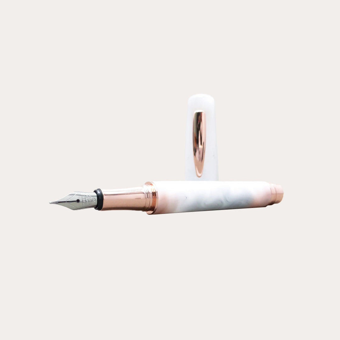 Bohemian Art Fountain Pen | White Rose