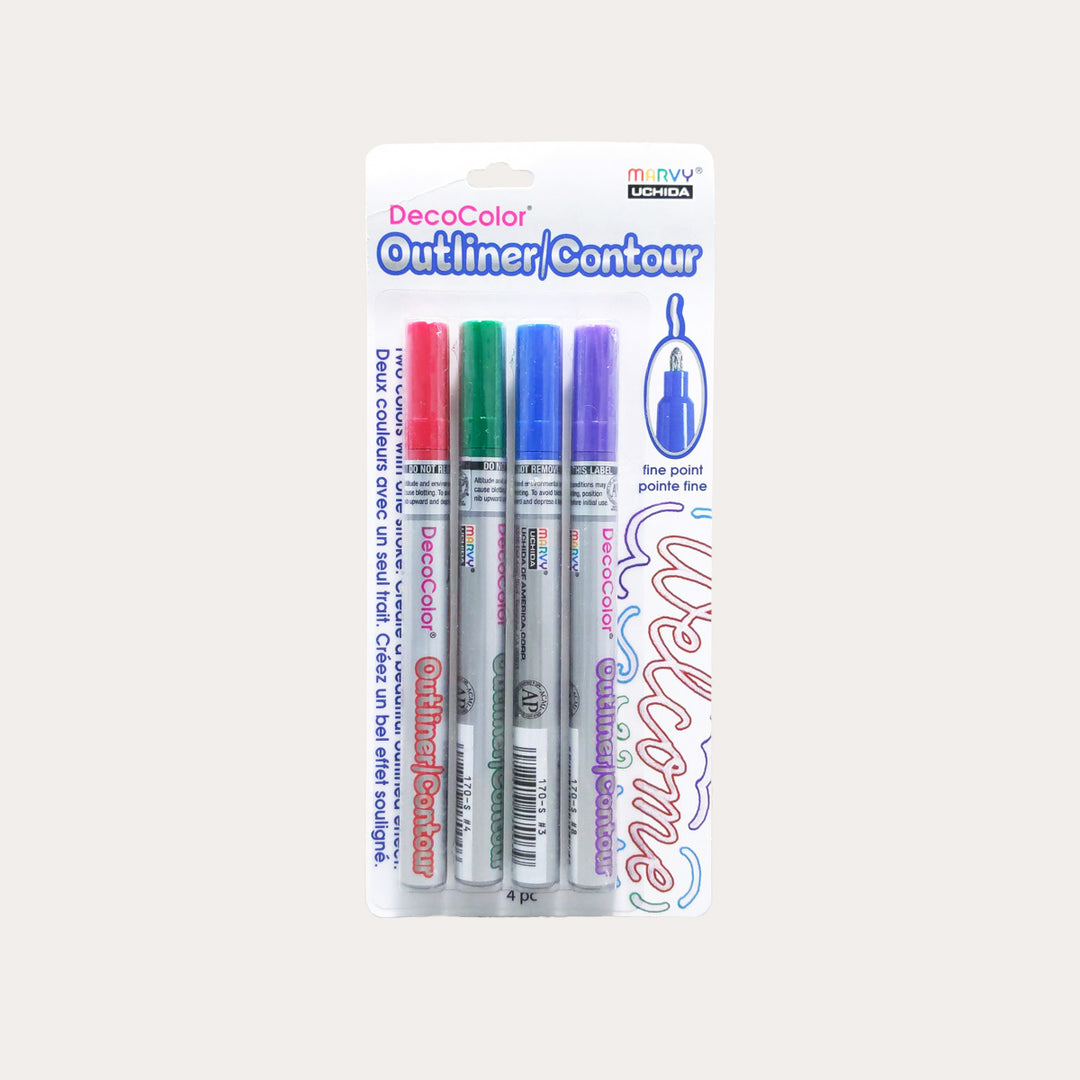 Deco Color Outliner Paint Marker | Fine | Set of 4