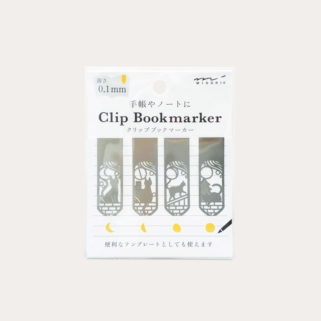 Cat and Moon Bookmark Clip