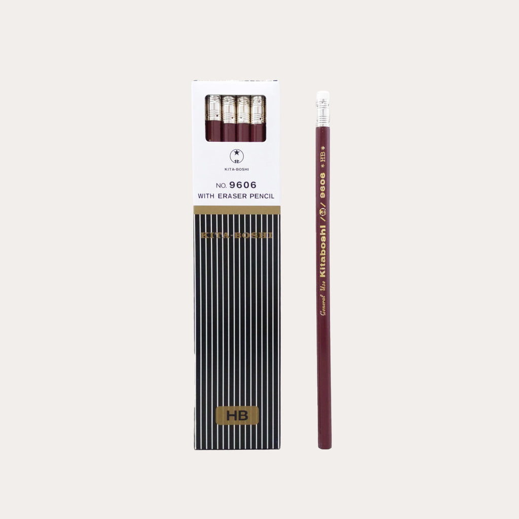 HB Hex Pencil with Eraser – The Paper Mouse