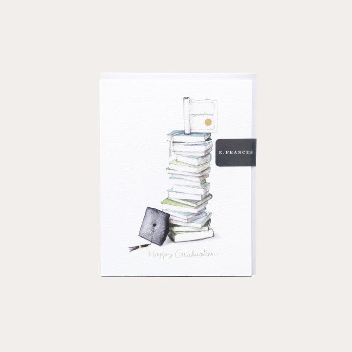 Grad Book Stack | Greeting Card