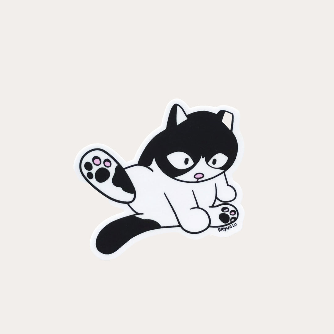 Ollie Cleaning Himself | Vinyl Sticker