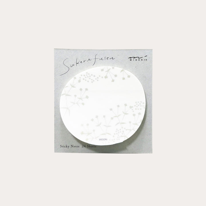 Small White Flower Translucent Sticky Notes