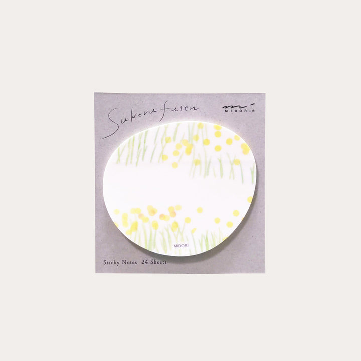 Yellow Flower Garden Translucent Sticky Notes