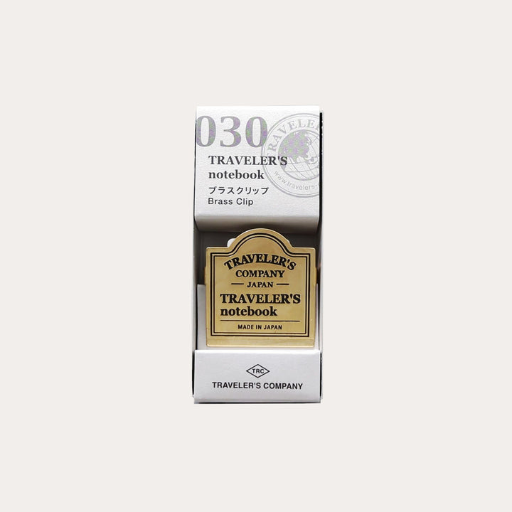 TRAVELER'S notebook 030 Brass Clip | TRC Logo