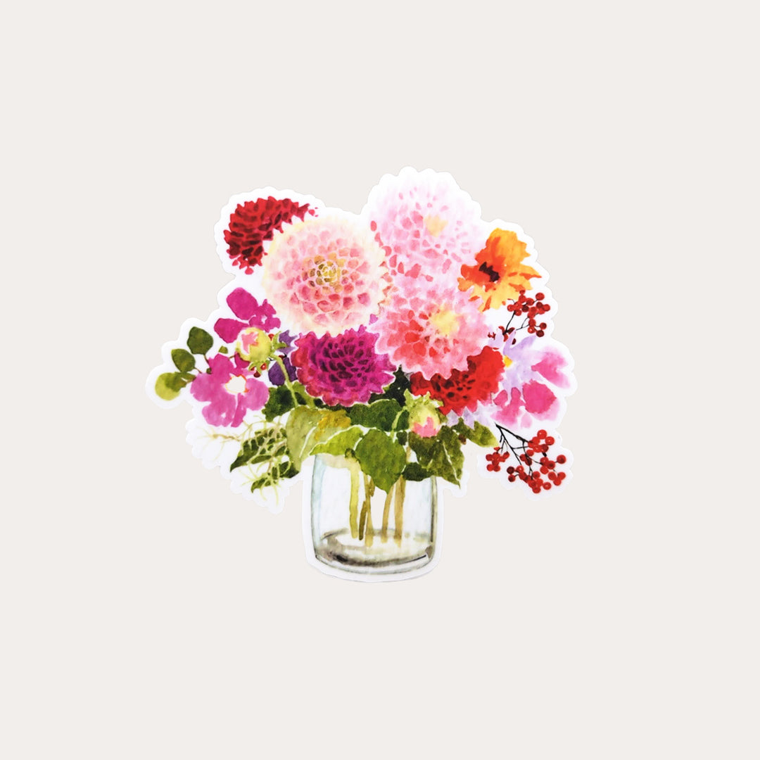 Autumn Dahlias | Vinyl Sticker