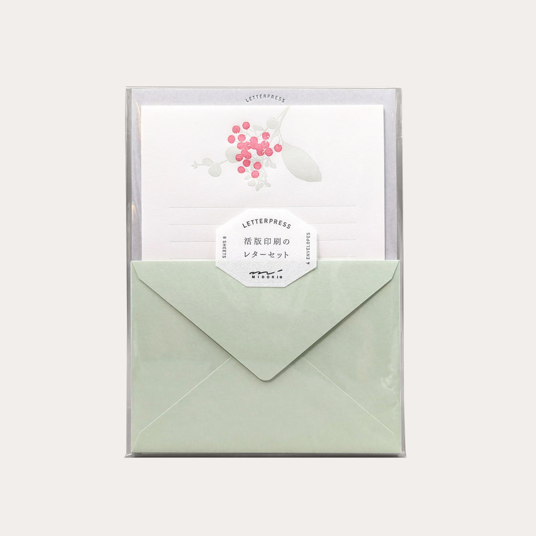 Letterpress Letter Set | Bouquet Red