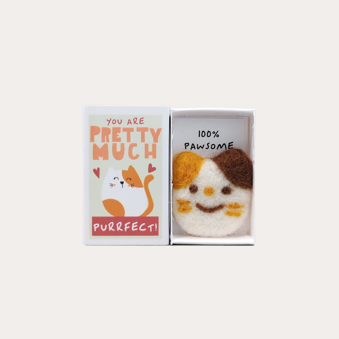 Wool Felt Cat in a Matchbox Wool Felt Cat in a Matchbox