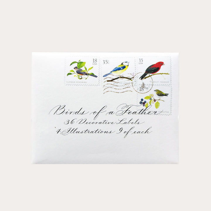 Birds of a Feather | Decorative Label Stickers | Set of 36