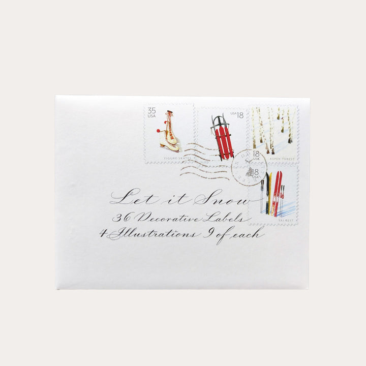 Let It Snow | Decorative Label Stickers | Set of 36 *