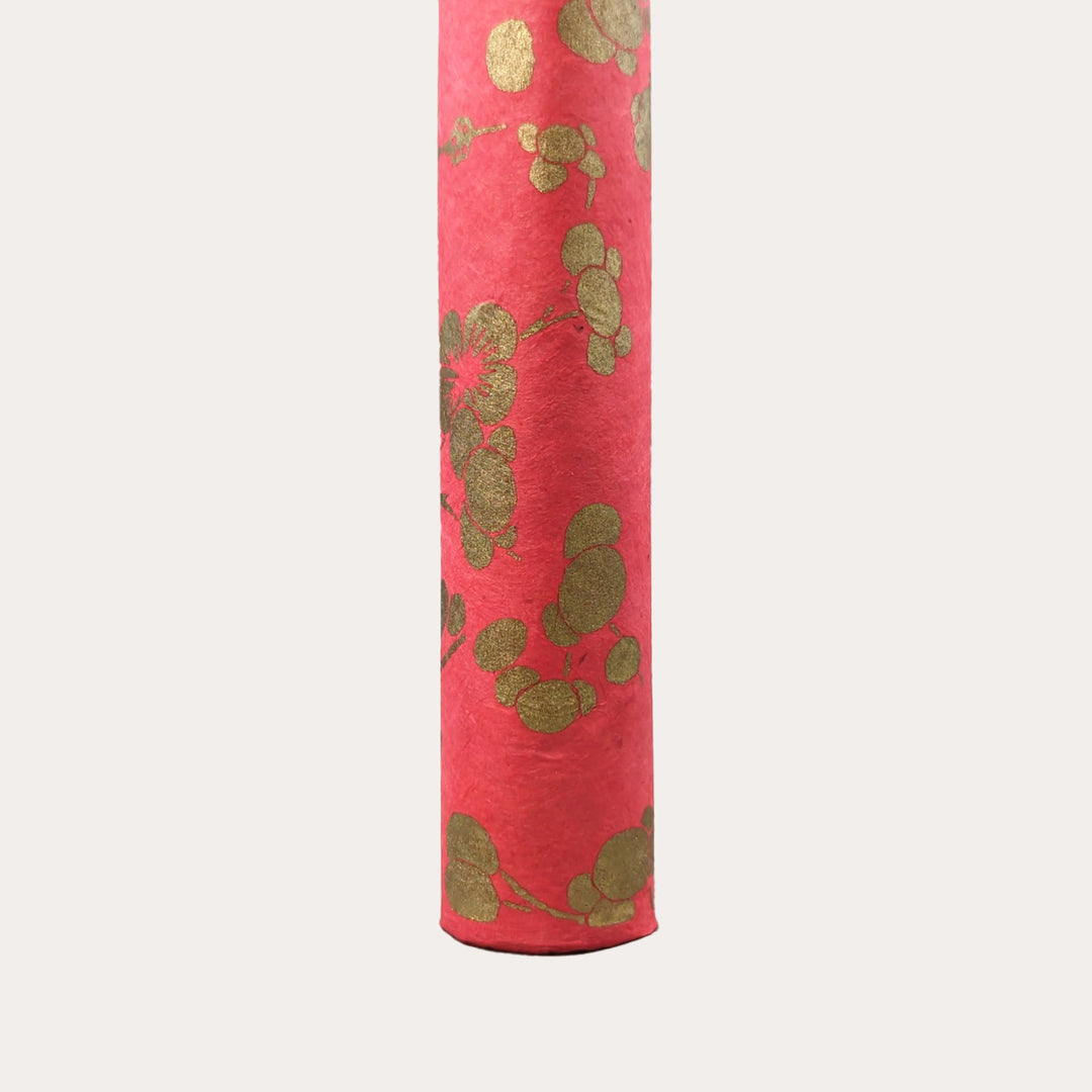 Gold Cherry Blossom on Red | Gift Wrap