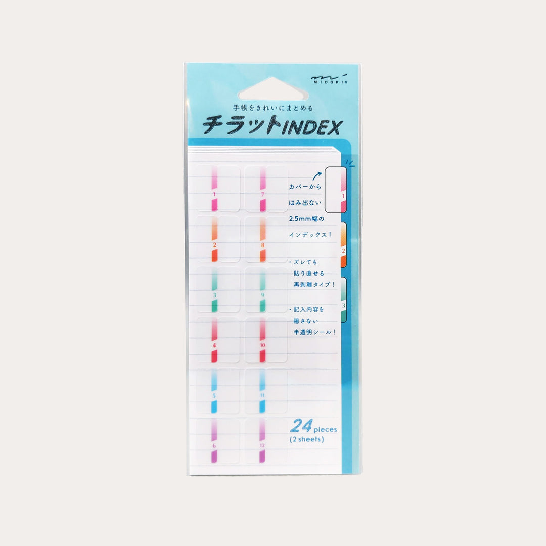 Colorful Numbers Index Sticky Note