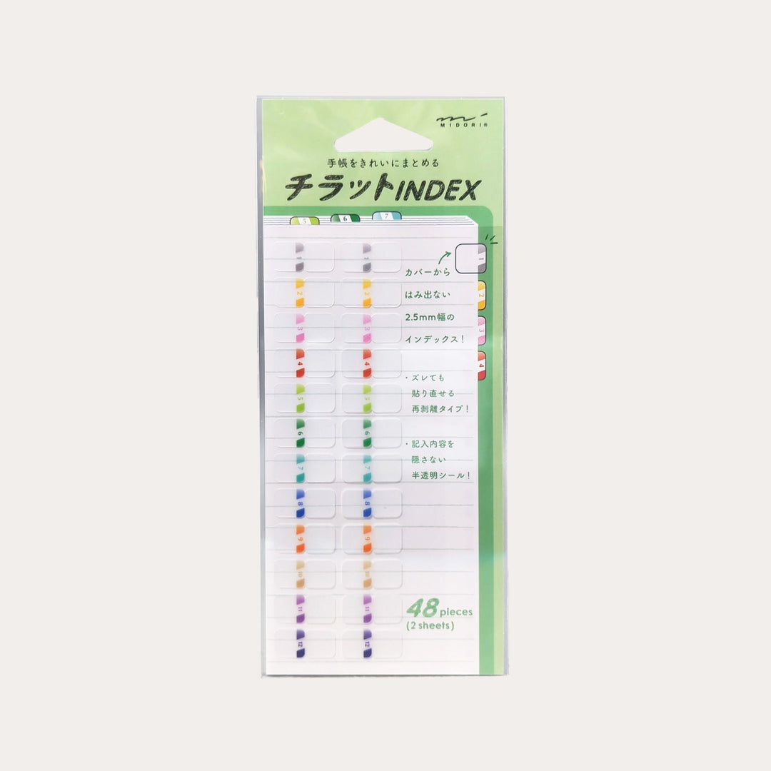 Mini Colorful Numbers Index Sticky Note