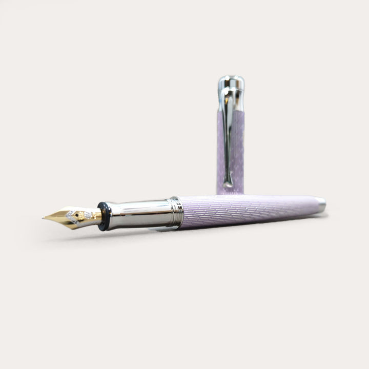 Tango Imagination Sterling Silver Fountain Pen | 18k Gold Nib | Brilliant Lilac