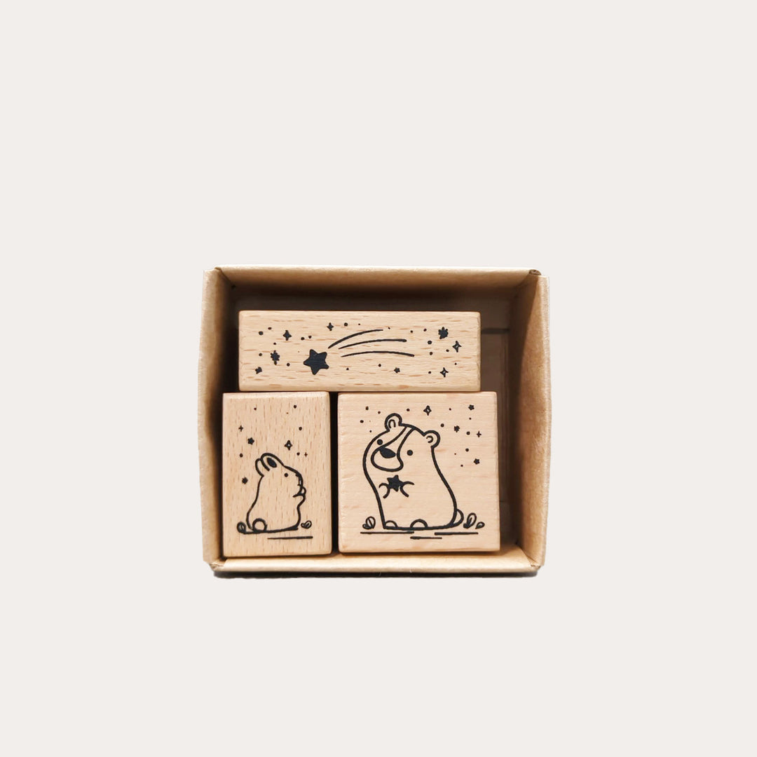 Starry Night with Bunny and Bear Stamp Set