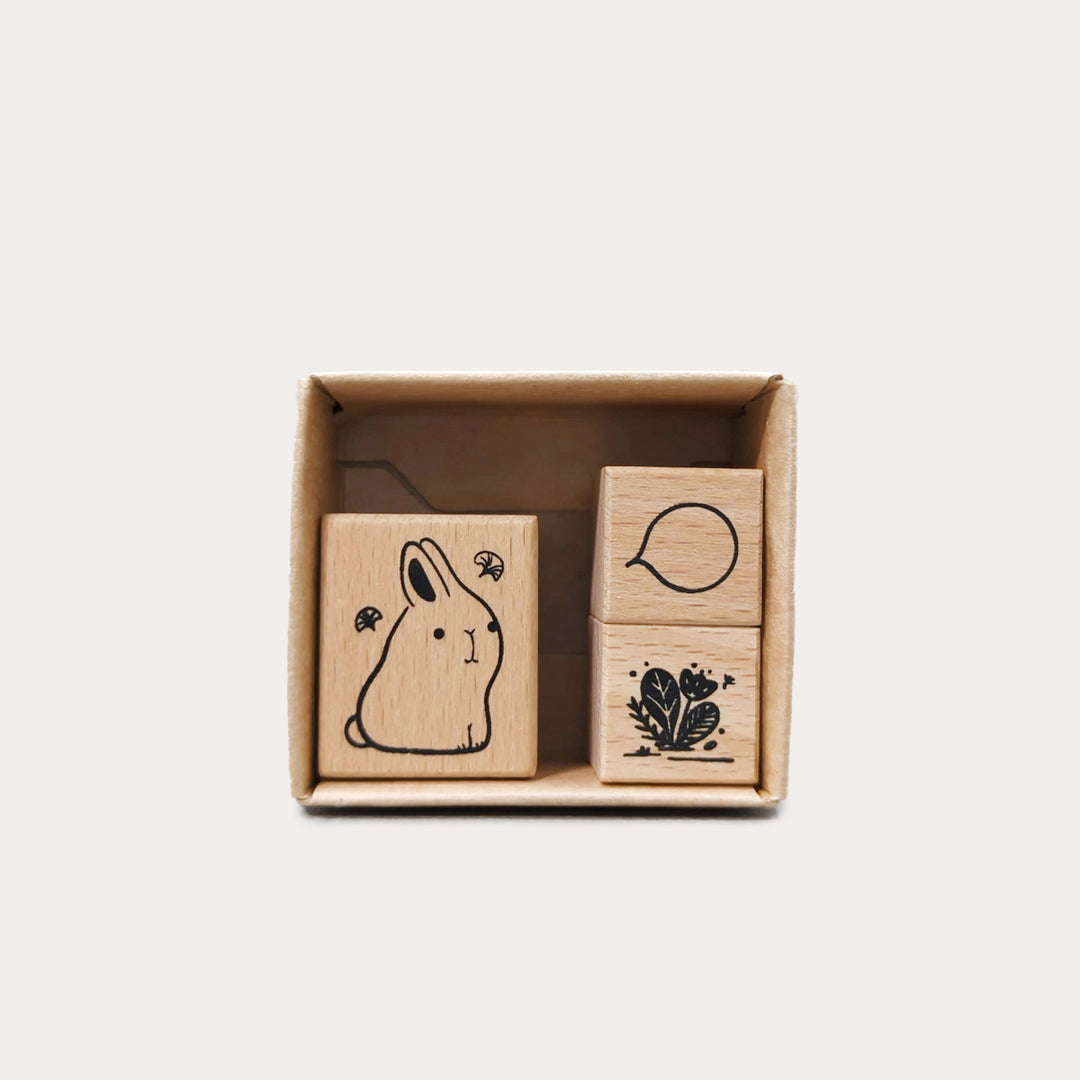 Bunny with Flowers Stamp Set