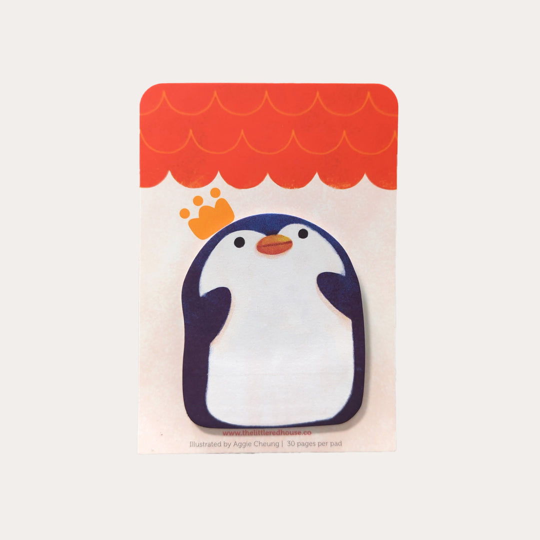 Penguin King Die-Cut Sticky Note