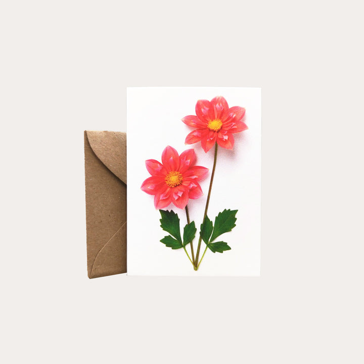 Orange Dahlias Enclosure Card