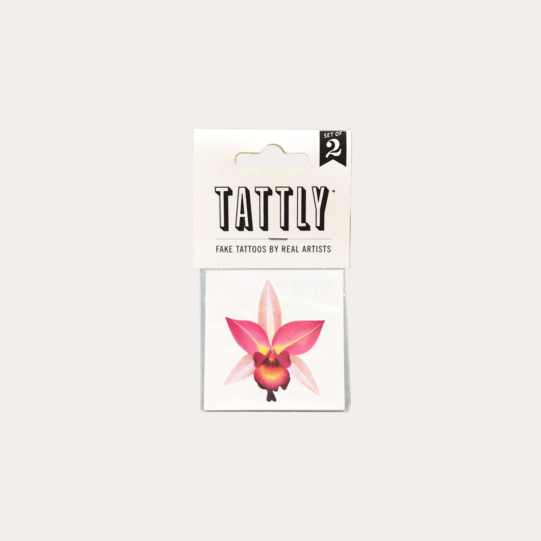 Pink Orchid | Temporary Tattoo Pair