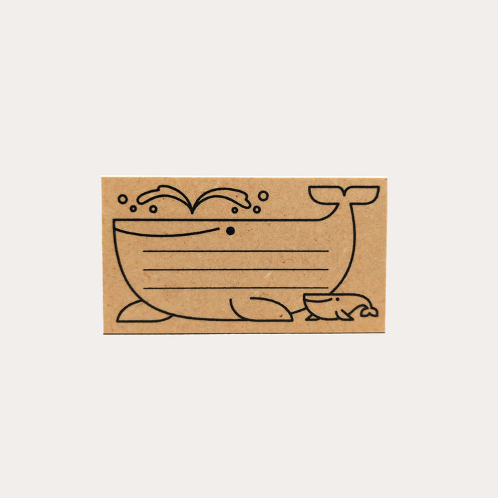 Whale Message Wooden Stamp